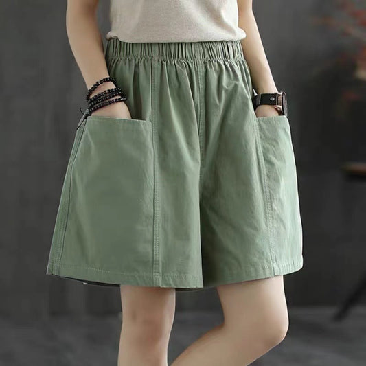 Casual Loose Student Straight-leg Cargo Shorts