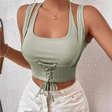 Ladies Sleeveless Tie-up Top