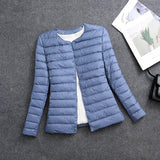 Women's Lightweight Short Inner-wear Round-neck Thermal Jacket